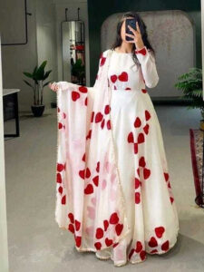 A red color cloth for pre wedding dress 