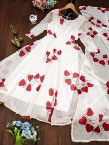 A red color cloth for pre wedding dress 