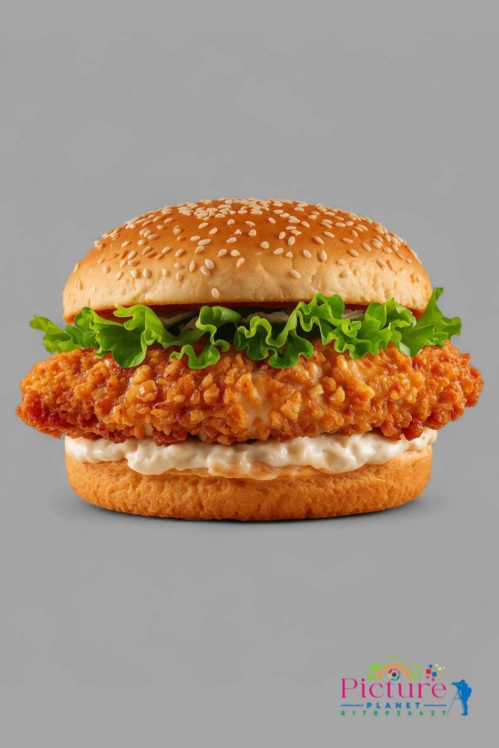 Professional burger product photography with fresh layers and studio lighting